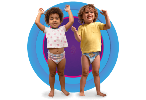 a group of babys and children wearing pull-ups training pants to help them start potty training